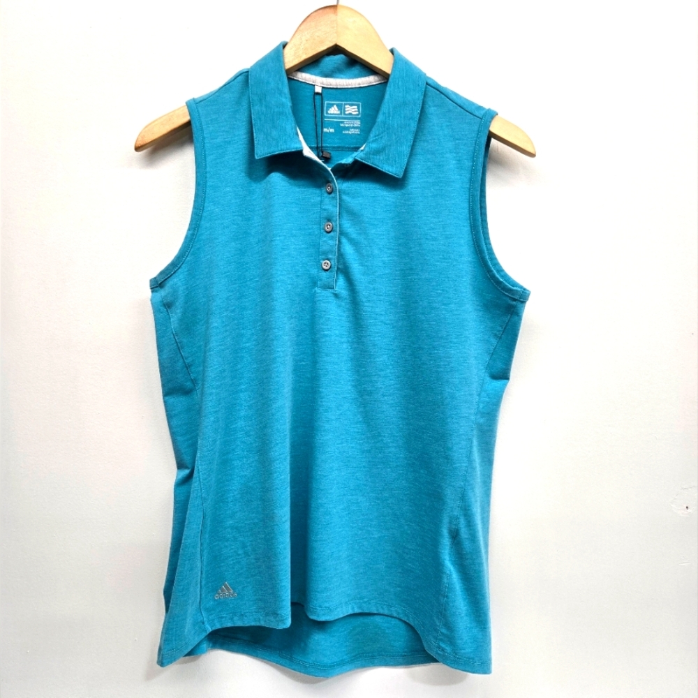 Adidas Womens Blue Sleeveless Polo NWT